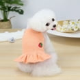 thumbnail image 4 of SPRING PARK Small Dog Knitwear Female Girl Sling Design Strawberry Pattern Winter Warm Dog Princess Dress Clothes, 4 of 7