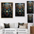 thumbnail image 4 of Designart "African Masked painting II" African Floater Framed Wall Art Print, 4 of 7