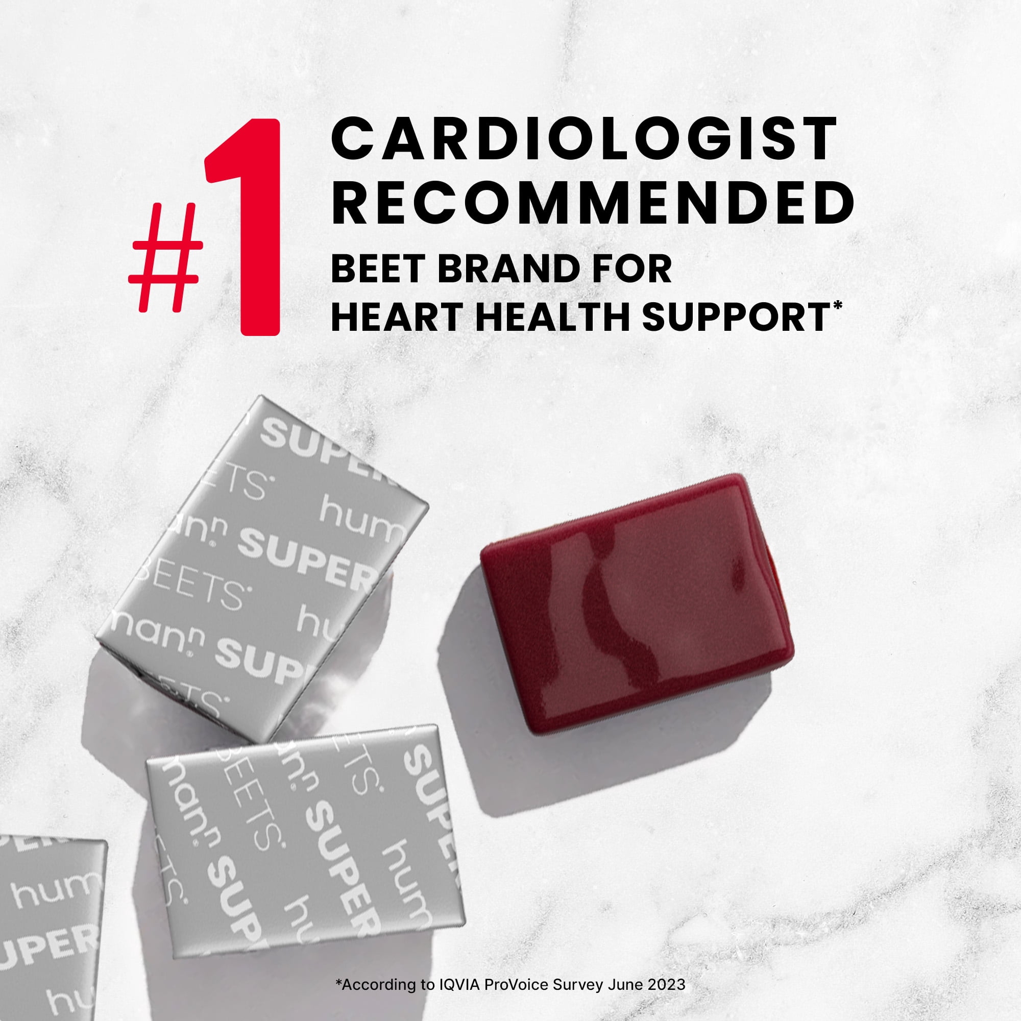 HumanN SuperBeets CardiO2 Energy Chews, Grape Cherry Flavor, 28 Count