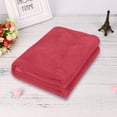 thumbnail image 4 of Soft Throw Blankets for Couch, Fleece Blankets Soft Warm, 20X28 In, Burgundy Solid Weave, Bed Covering, Holiday Gatherings, 1 Pc, 4 of 8