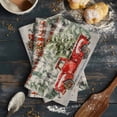 thumbnail image 6 of Black Christmas Kitchen Towels Set of 3, Water Absorbent Dish Towel, Red Truck Xmas Tree Snowflake Decorative Hand Towels - Quick Drying Cloth for Cooking Baking, 18x28 Inch, 6 of 8
