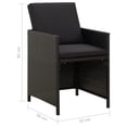 thumbnail image 2 of vidaXL Patio Chairs 4 Pcs Patio Dining Single Chair with Cushions Poly Rattan, 2 of 7
