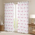 thumbnail image 2 of Manfei Girls Princess Bow Curtains Pack of 2 (42x84 Each), Cartoon Love Heart Print Curtains Blackout, Kawaii Pink Bowknot Bedroom Curtains, Curtains and Drapes Decor, 2 of 6