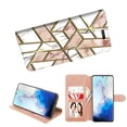 thumbnail image 1 of Kaleidio Case For Motorola Moto G Stylus (2021 4G Version Only) [Flip Wallet] Hybrid PU Leather [Card Slot][Stand Feature] Folio Cover [Pink Marble Design], 1 of 3