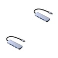 thumbnail image 1 of sweethay Estación de acoplamiento de múltiples puertos USB Hub, divisor de carcasa de aleación de aluminio, convertidor de adaptador de ratón de baja Type3 NO3, 1 of 6