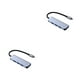 thumbnail image 1 of Tholdsy Estación de acoplamiento de múltiples puertos USB Hub, carcasa de aleación de aluminio, divisor portátil, adaptador de disco en U, Gris Tipo-c 2Conjunto, 1 of 6