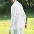 thumbnail image 5 of Inglocry Men's Golf Polo Shirts Long Sleeve Performance Collar Shirts Lightweight Summer Casual Quick Dry Tee White M, 5 of 5