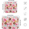 thumbnail image 2 of FREEAMG Dish Drying Mat Donut Rose Flower Microfiber Absorbent Drying Pad Heat Resistant Kitchen Countertop Island Protector Holiday Gift 16"× 18", 2 of 6