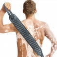 thumbnail image 1 of wonima11 Back Scrubber for Shower Exfoliating Body Scrubber 40 inch Double-Sided Back Exfoliator Scrub Towel, Bath Body Brush Widened Back Washer with Handle for Men and Women (Grey), 1 of 1