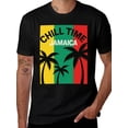 thumbnail image 2 of T-shirt Jamaica Palm Grove  Soft Cotton Adult Heat-Transfer Graphic T-Shirt - 180g Breathable Fabric, Unisex Summer Casual Wear with Durable Heat-Printed Design, 2 of 10
