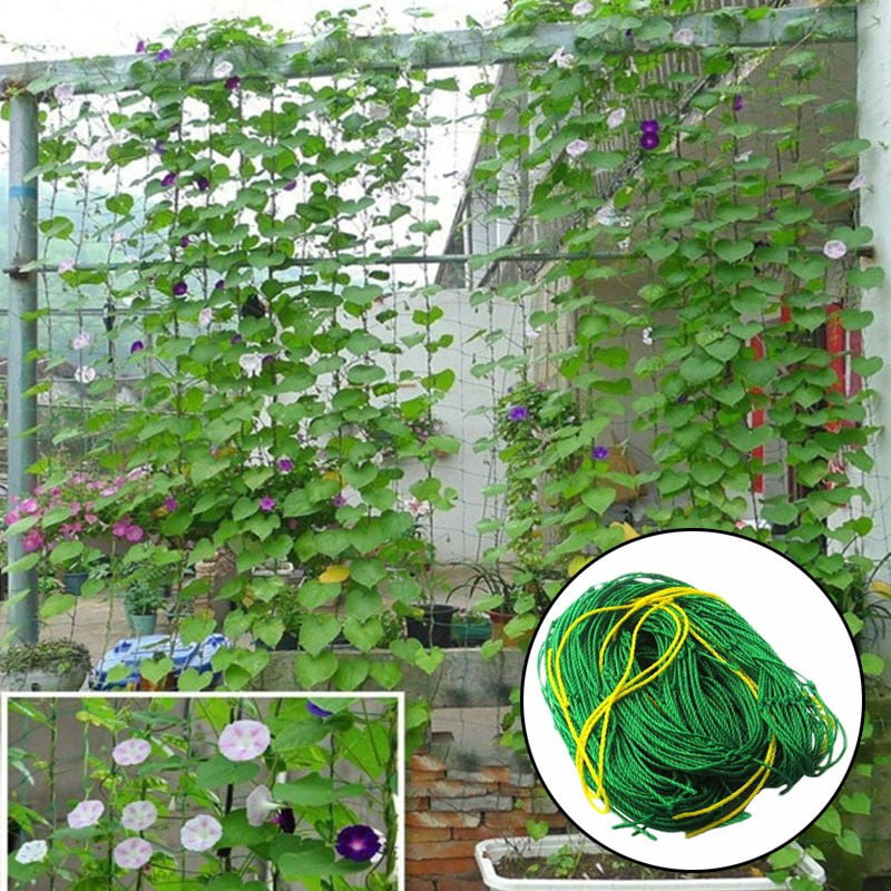 Garden Green Nylon Trellis Netting Support Climbing Bean Plant Net Grow FenceVvV