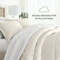 thumbnail image 4 of Noble Linens 2-Piece White & Ivory Reversible Down Alternative Comforter Set, Twin/Twin XL, 4 of 12