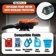 thumbnail image 3 of SEAFLO Fuel Transfer Pump – Battery Operated, 2.4 GPM (9.0 LPM) Flow, Level Sensor Auto-Stop, Explosion-Proof Motor, 4-Year Warranty | For Gasoline, Diesel, and More (Model SFFTP5-024-02), 3 of 8