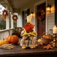 thumbnail image 6 of Rustic Thanksgiving Faceless Gnome Resin Statue, Vintage Autumn Harvest Tabletop Figurine, Decorative Fall Home Decor for Desktop, Mantel & Shelf Display, Lazyguy, 6 of 6