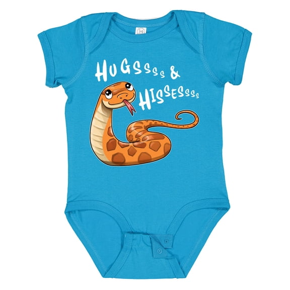 Inktastic Hugs and Hisses Cute Snake for Valentines Day Boys or Girls Baby Bodysuit