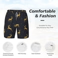 thumbnail image 5 of Lsque Mens Swim Trunks Christmas Deers Pattern - Bathing Suit Compression Liner - Beach Swim Shorts Swimwear - (S-3XL) - Stretch Quick Dry -Large, 5 of 9