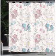 thumbnail image 3 of Ambesonne Colorful Shower Curtain, Grunge Halloween Birds, 69"Wx84"L, Multicolor, 3 of 4