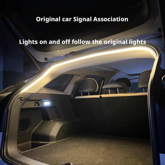 QHUDLV High Brightness Trunk Ambient Light,LED Automatic Decoration for Car Interior