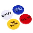 thumbnail image 4 of 2x 4 Piezas Botón de Distribuidor dos cara Cuatro Señales DEALER Button para de Póker Texas Hugo Fichas de póquer del distribuidor, 4 of 7