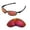 Fire Red Mirror Coated - Polarized, variant on Walleva Ice Blue Polarized Replacement Lenses for Oakley Hatchet Wire Sunglasses