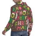thumbnail image 6 of Wukai Ho Ho Ho Merry Christmas Print Men Hoodies Fleece Sweatshirts Long Sleeve Sweaters Pullover Fall Outfits Winter Clothes-X-Large, 6 of 7
