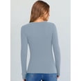 thumbnail image 6 of ANRABESS Long Sleeve Shirts for Women Soft Comfy Ribbed Knit Fitted T-Shirts Casual Trendy Y2K Basic Tops Fall Winter Underscrub Layering Clothes Grey Blue XX-Large, 6 of 11