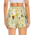 thumbnail image 4 of Uemuo Animal Tree Pattern Women's Athletic Shorts High Waisted Running Shorts with Liner Pockets Gym Elastic Workout Shorts-Medium, 4 of 9
