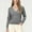 Gray, variant on THDHVS Womens Winter Jacket,Winter Coats for Women,Women's V-Neck Jacket with Button Front and Long Sleeve for Casual Style Lightweight Coat Versatile Wear Without Hood