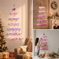 thumbnail image 5 of Hanging Christmas Tree with Lights, Wall Hanging Christmas Decoration, Tinsel Christmas Tree Wall Decor for Small Spaces, Apartment Indoor Holiday Decoration, 5 of 6