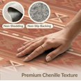 thumbnail image 6 of ODIKA 3'x5' Washable Throw Rug Stain Resistant, Low Profile, Non-Slip Kilim Southwestern Navy Stripe Motif Interlocking Banded Tone for Entryway, Kitchen, Mudroom, 6 of 7