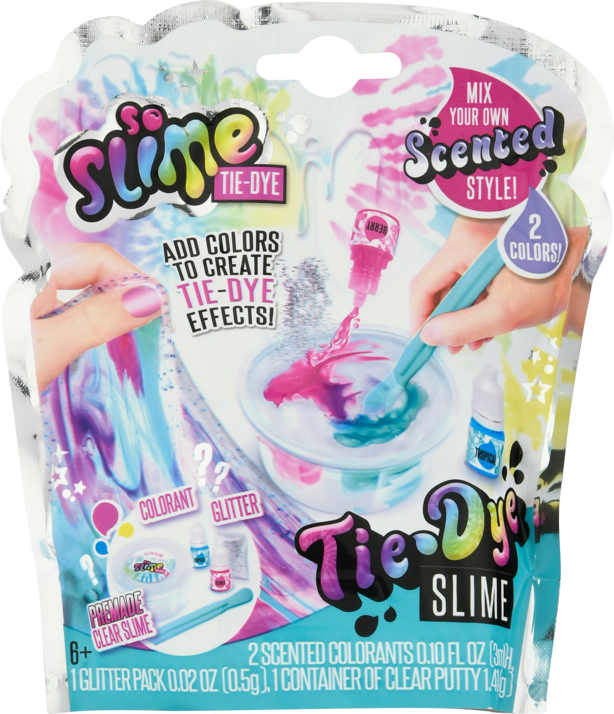 Tie Dye Slime Kit So Slime Premade Clear Slime Glitter & Colorants Canal  Toys