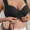 thumbnail image 2 of Swuxness Women's Front Closure Bra, Women's Sports Bras, Women Solid Color Front Closure Sports Bra Wide Straps Comfortable Lightweight Breathable Bra Black, 42/95AB, 2 of 5