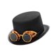thumbnail image 5 of Sombrero de copa steampunk, accesorios de disfraz, sombrero de jazz para cosplay, fiesta rave, Halloween Vasos de oro, 5 of 9