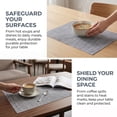 thumbnail image 4 of Unique Bargains 4Pcs Rustic Cotton Linen Blend Placemats Coffee 15.7x11.8inch, 4 of 6