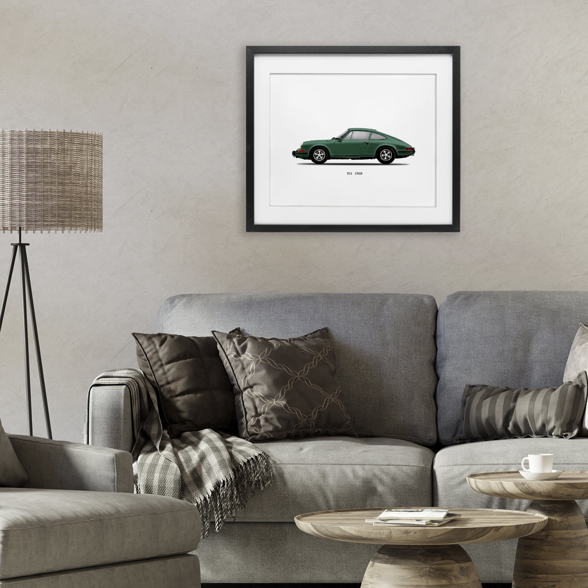 Stupell Industries Green Vintage Car Model Black Framed Print Under Glass, design by Mark Rogan