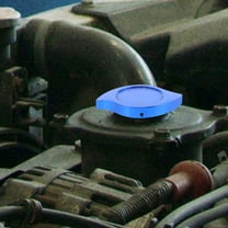 LOLIPPYY Blue Metal Radiator Reservoir Cap Replacement Easy Install Car Coolant Tank Cover