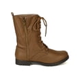 thumbnail image 4 of Qupid BD65 Women Leatherette Tribal Foldable Military Lace Up Boot, 4 of 6