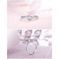 thumbnail image 4 of HeartsAndYou 1.3ct Round Cut Moissanite Engagement Ring for Women 18k White Gold Over Silver Dual Hidden Halo, 4 of 5