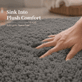 thumbnail image 4 of Gray Bathroom Rug Set, Gray 3-Piece Memory Foam Bathroom Rug Set, Soft Absorbent Non-Slip Bath Mat, Home Bathroom Laundry Room Decor, Stylish Design to Match Home Decor, 4 of 13