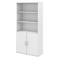 thumbnail image 2 of Studio C 5 Shelf Bookcase with Doors in White - Engineered Wood, 2 of 9