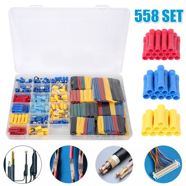 Willstar 558X Coldpressed Wire Connectors & 328pcs Heat Shrink Tube