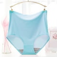 thumbnail image 4 of Women Underwear Brief Womens Underpants Solid Color Breathable Microfiber Briefs High Waist Ice Silk Seamless Panties for Women Panties, 4 of 5