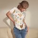 thumbnail image 3 of Balery Chicken Family Body de cuello redondo de manga corta para mujer Tops de manga corta Tops básicos-X-Large, 3 of 7