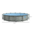 thumbnail image 3 of Above Ground Pool 14ft x 33in, Metal Frame Pool with Filter Pump, Gray Wicker, 8 Adult Capacity, 3 of 9