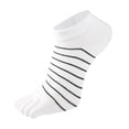 thumbnail image 2 of WMNTST Unisex Socks Five-toe Socks Striped Low-Cut Socks Soft Breathable Classic Minimalist Home Wear Hosiery, 2 of 5