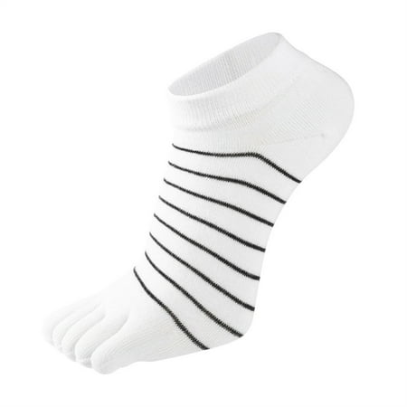 

Women Striped Breathable Five-toe Sock Sports Socks Low Tube Home Socks