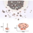 thumbnail image 2 of 120 Pairs Butterfly Clutch Tie Tacks Pin Back Compatible With With 8mm Length Blank Pins For Craft Making (silver) -Yx, 2 of 4