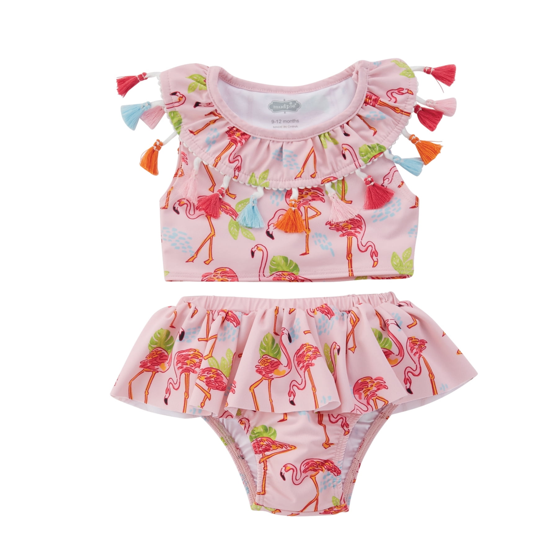 Mud Pie Girl Tassel Flamingo 2pcs Swimsuit Walmart