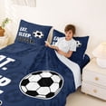 thumbnail image 3 of Erosebridal Football Boys Queen Sheet Sets,Soccer Ball Games Bed Set For Boys Tees 4-Piece, 3 of 6