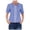 Blue, variant on Womens Graphic T Shirts Square Neck Checkered Pattern Comfort Beach Tops,Blue,L